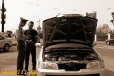 проверка технического состояния автомобиля инспектором ДПС