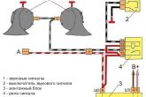схема подключения сигналов от Волги в ВАЗ 2110